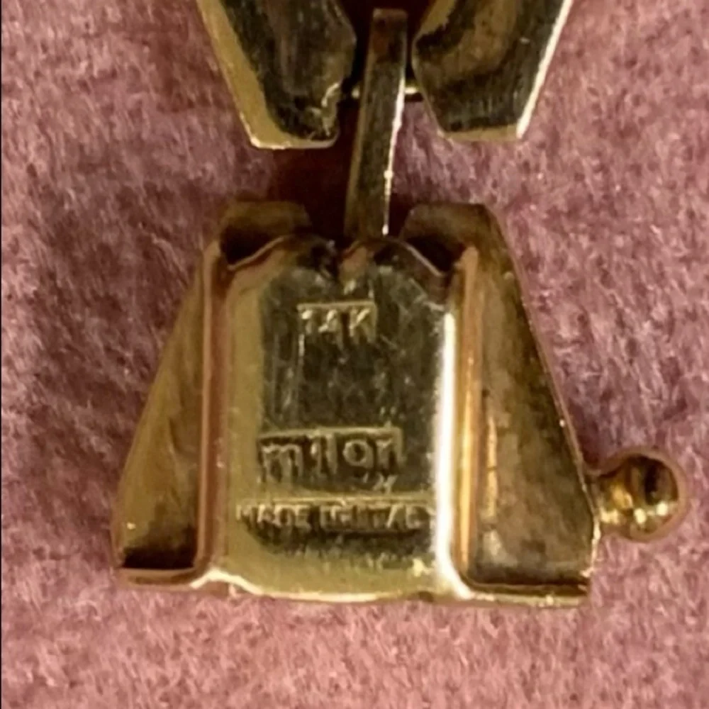 14kt ITALIAN YELLOW GOLD 16” CHOKER STYLE NECKLACE AND BRACELET SET - Picture 7 of 11